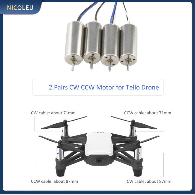 Nicoleu | Động cơ đa năng CW / CCW Motors cho DJI Tello Mini Quadcopter ...