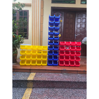 Combo 20 Khay nhựa loại Trung A6  kèm chân nối  đựng đồ kim khí sửa chữa xe máy bulong ốc tán