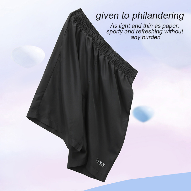 Ảnh Quần Short CAMEL CROWN Nam Thoáng Khí Mồ Hôi Chạy Thể Dục Rời Thời Trang Quần chạy bộ Thường Ngày 4
