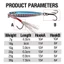 7g / 10g / 15g / 20g / 25g / 30g Jigging Nhanh Chìm Đúc Mồi 5 Màu Laser Kim Loại Jig Mồi 1 Chiếc Flat Jig Với Móc Treble Hỗ Trợ