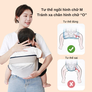 Đai Địu Em Bé Sơ Sinh Myd.23 2 Tư Thế Bế Thông Minh Thiết Kế Thoáng Khí Khoa Học An Toàn Cho Bé Tiện Lợi Dễ Mang Theo