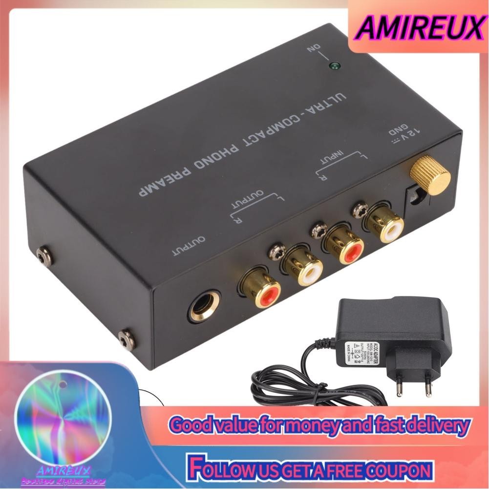 Zjchao Phono Turntable Preamp Stereo Amplifier Input Output With Knob ...