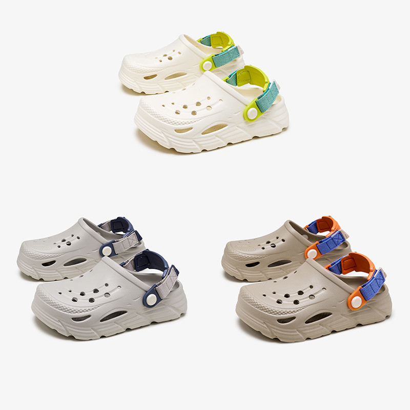 Cheerful Mario 5 tuổi + dép sục lỗ buộc dây có thể điều chỉnh cho trẻ em dép sục Đế dày mềm mại cho bé trai