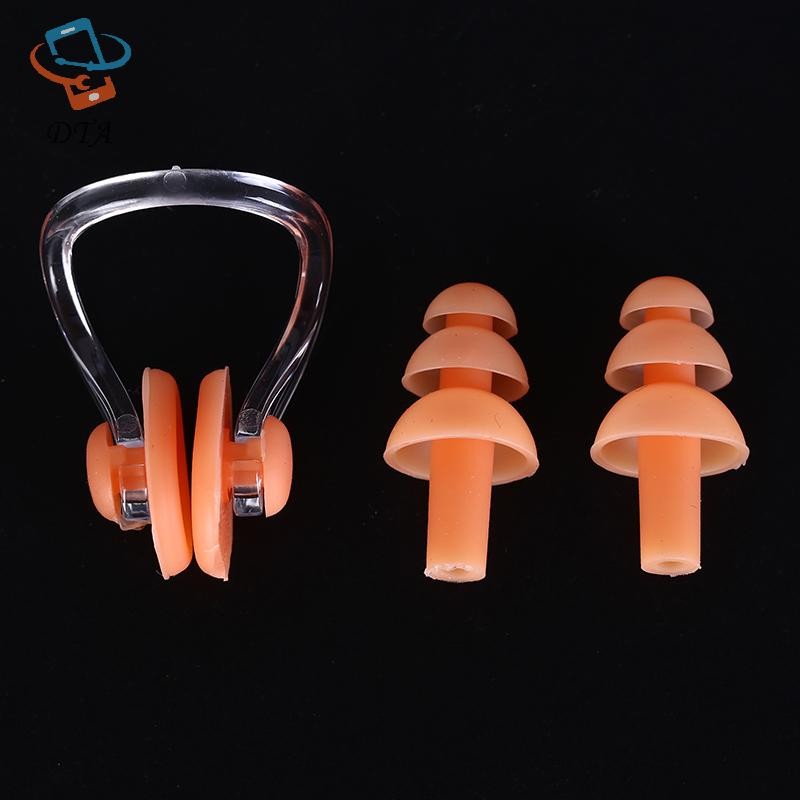 [Dta] 1 Bộ Dụng Cụ Bơi Silicon Mềm Chống Thấm Nước Kẹp Mũi Nút Tai Dụng Cụ Nút Tai Vn