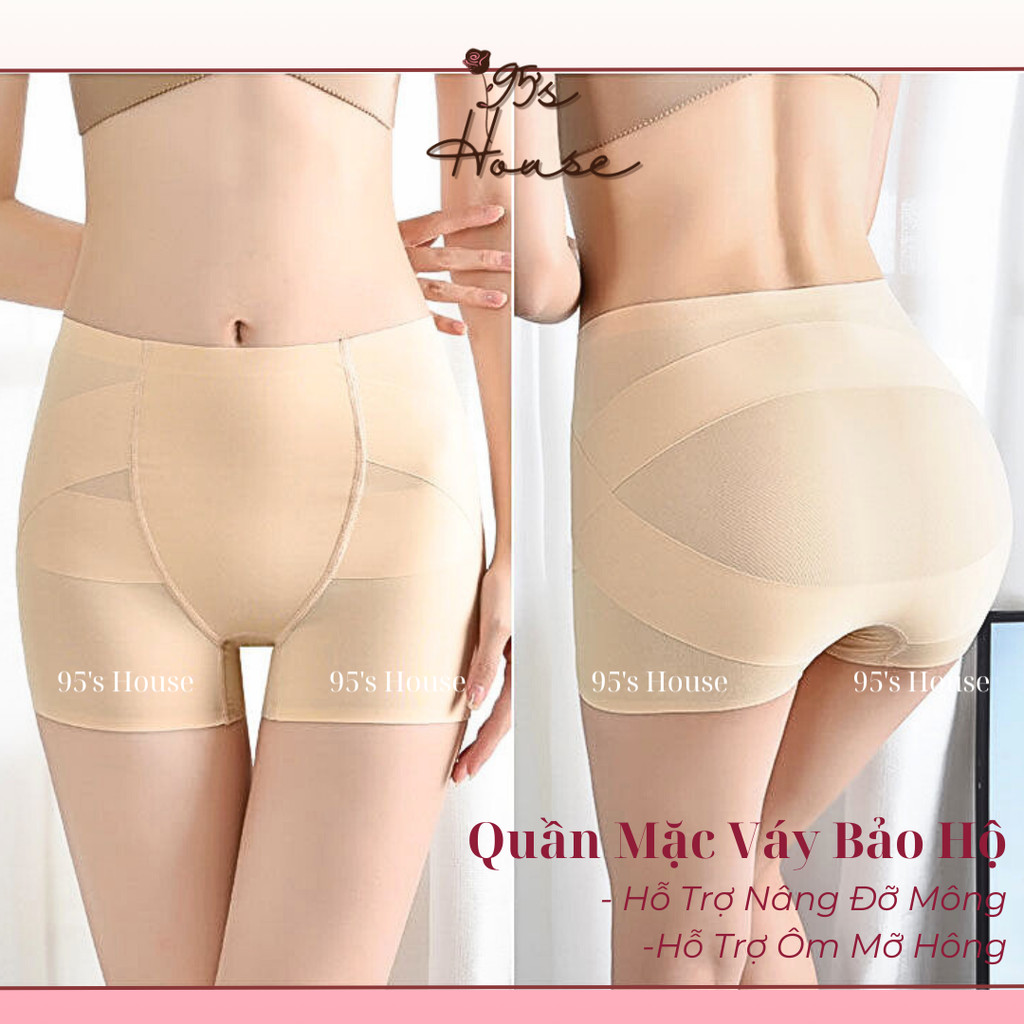 Quần Bảo Hộ Mặc Váy Nâng Mông Su Đúc Mềm Mịn Ôm Bụng Và Hông QV03-01 [95's House]