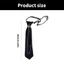 Treeling Punk Crosss Pin Chain Tie cho trường học Đồng phục trường có thể điều chỉnh Pre Tie Black Necktie cho học sinh và thanh thiếu niên A