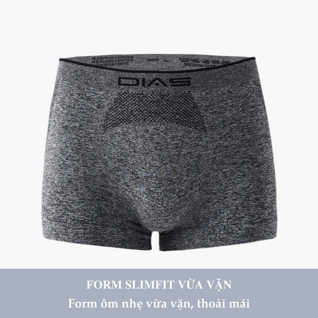 Quần Sịp Đùi Nam H90 Boxer Cao Cấp Dệt Kim Kháng Khuẩn Không Hằn Da, Thấm Hút, Co Giãn W018