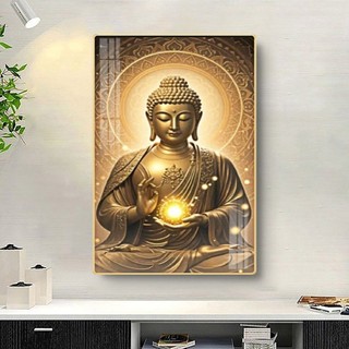 [TRANH PHẬT GIÁO] Tranh Treo Tường Phòng Thờ Phật Giáo Đức Phật A Di Đà - Tranh Laminate Tráng Gương
