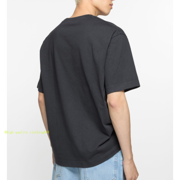 * * * * Chất Lượng Cao * * AC Phong Cách Mới AC Cổ Điển Chữ Đơn Giản Thả Vai Nữ Cotton Nguyên Chất Rời Nam Cặp Đôi Áo Thun Ngắn Tay