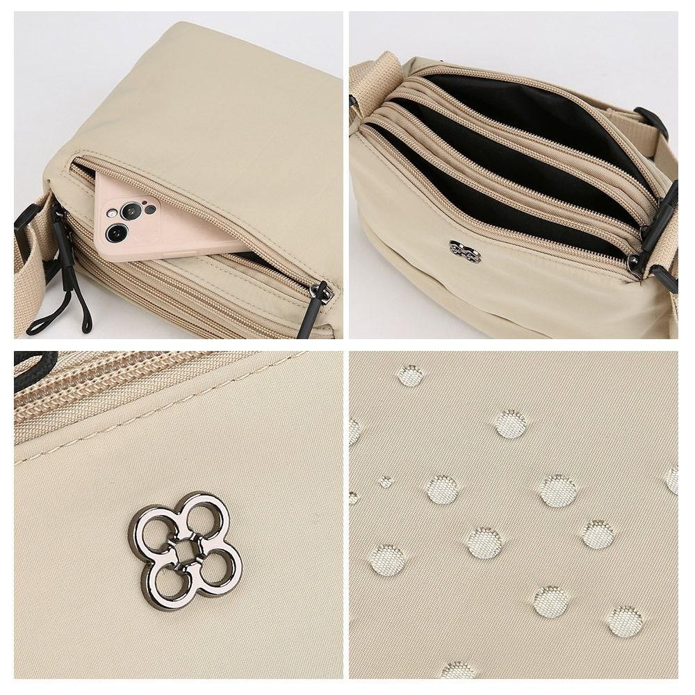 Túi đeo vai nữ GUSTAVA, Nhiều túi Túi đeo chéo phong cách thông thường, Túi Tote màu trơn bằng vải Nylon mềm hợp thời trang cho bé gái