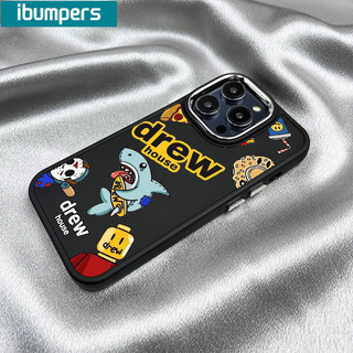 ibumpers Ốp Lưng IPhone Graffiti Shark Drew House Họa Tiết Ốp Điện Thoại Silicon Mềm Sang Chảnh Chống Bẩn Chống Sốc Cho IPhone 16 15 14 12 13 11 Pro Max IP 7 8 Plus X XS XR