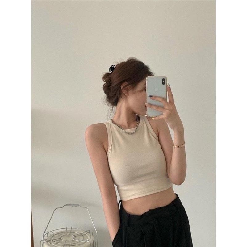 Áo Thun Ba Lỗ Nữ Kiểu Dáng Croptop Ôm Trọn Body, Phiên Bản CHILLIN SUMMER A513899