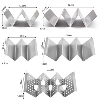 Giá đỡ bánh kếp GILDEDHOMIN, 2 / 3 lưới có sẵn trên cả hai mặt Giá đỡ Taco, Thiết kế tay cầm bằng thép không gỉ Rỗng ra vỏ Taco Giá đỡ nhà bếp