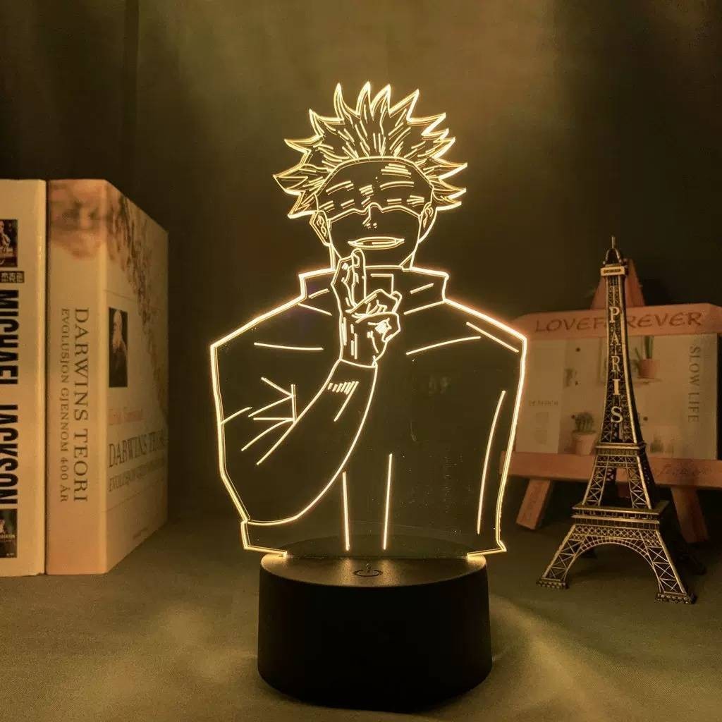 HK1 Jujutsu Kaisen Gojo Satoru Geto Suguru Fushiguro Megumi Itadori Yuji Đèn ngủ Anime 3D Đèn cảm ứng từ xa LED US