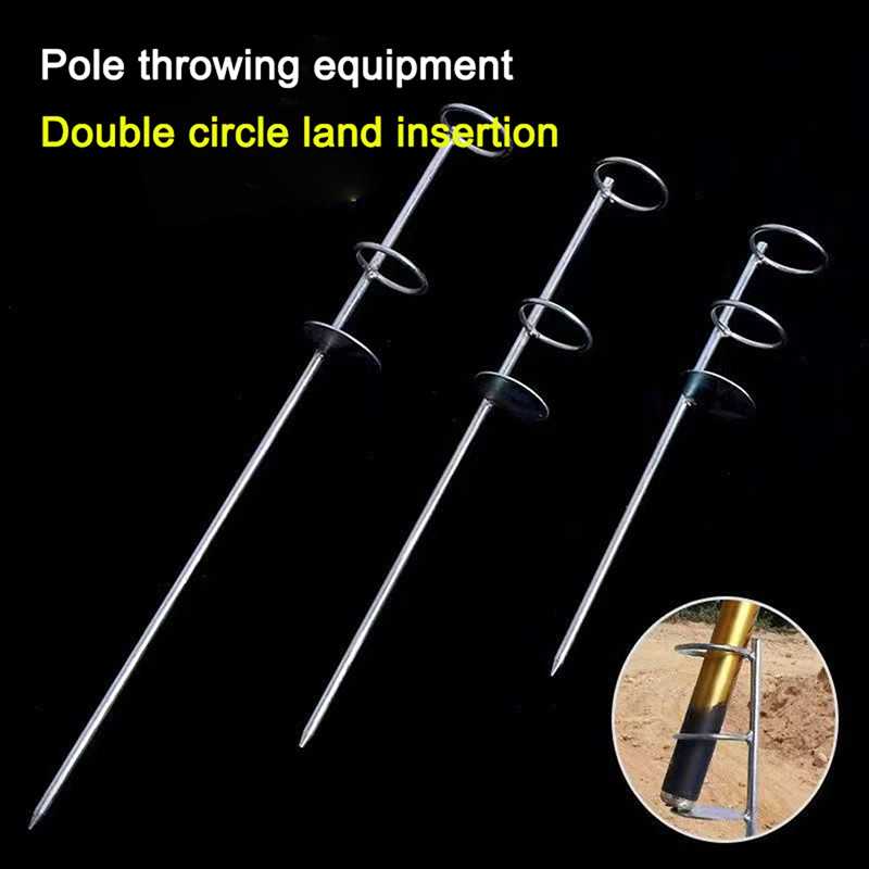 Xoitop Sea Rod Holder Casg Rod Ground Plug 30 / 37 / 47cm Giá đỡ đơn giản Giá đỡ cần câu ngoài trời Vòng tròn đôi Giá đỡ phích cắm mặt đất VN