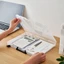 Hộp đựng tập tin DARON A4, Tổ chức hộp đơn giản bền bỉ a5, Hộp đựng tài liệu Thư mục di động Hộp lưu trữ tập tin a4 trong suốt Tổ chức bàn làm việc