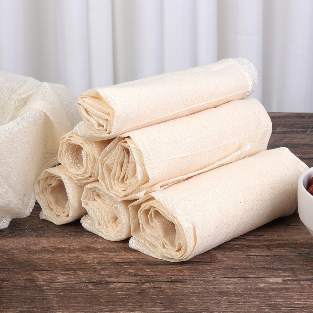 Tiện ích nhà bếp - Dành cho MIlk, Cà phê, Sữa chua, Phô mai - Khuôn ép đậu nành DIY - Dụng cụ làm bánh ngọt lên men - Gạc bông trắng - Vải lọc đậu phụ có thể tái sử dụng