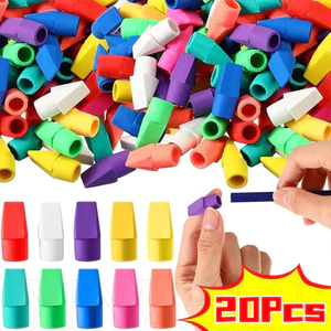 Vỏ bảo vệ nắp bút chì hình viên đạn - Tẩy chỉnh sửa tranh viết học sinh - 20 Cái Tẩy đầy màu sắc Bút chì Top Cap - Đồ dùng văn phòng phẩm văn phòng trường học