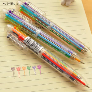 Xoitu P-0115 Nhựa Đẩy Dầu Bút Bán Buôn Quà Tặng Bút 6 Màu Bút Bi Bút Văn Phòng VN