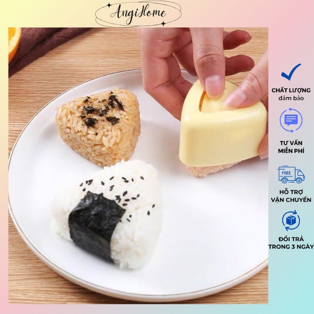 Khuôn làm cơm nắm sushi hình tam giác 7.5x7x4cm ANGIHOME