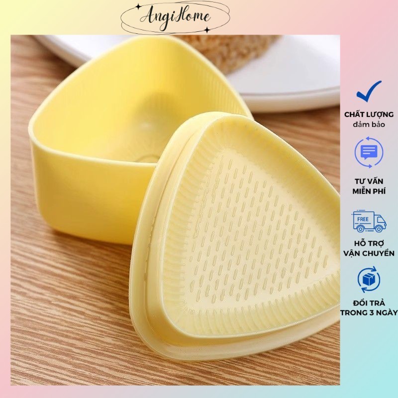 Khuôn làm cơm nắm sushi hình tam giác 7.5x7x4cm ANGIHOME