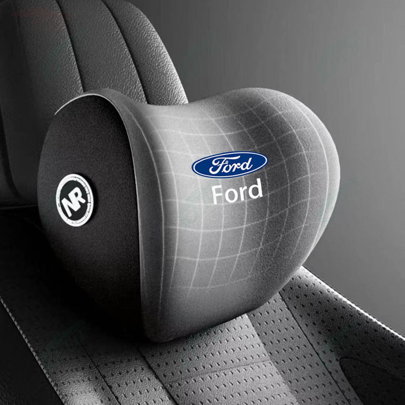 【 Gối tựa đầu & thắt lưng 】 Ford Giảm mệt mỏi - Bảo vệ cổ và vai - Lõi xốp nhớ - Đồng hành lái xe tối ưu cho Ranger Ecosport Focus 5d Kuga Fiesta T6 T7 T8 Territo