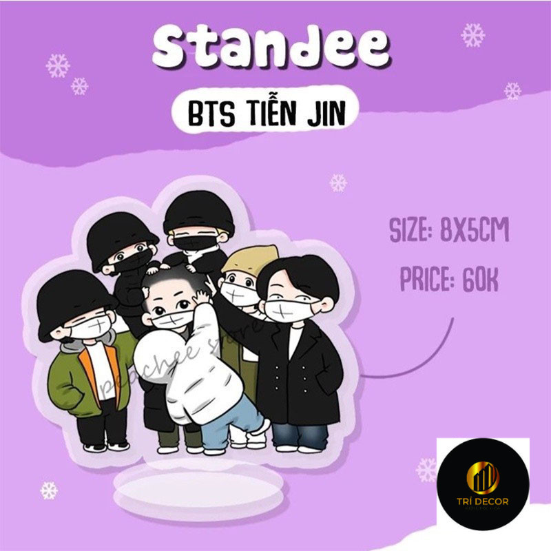 Mô hình Standee KPOP Chibi  NGƯỜI NỔI TIẾNG Phụ kiện trang trí để bàn góc học tập