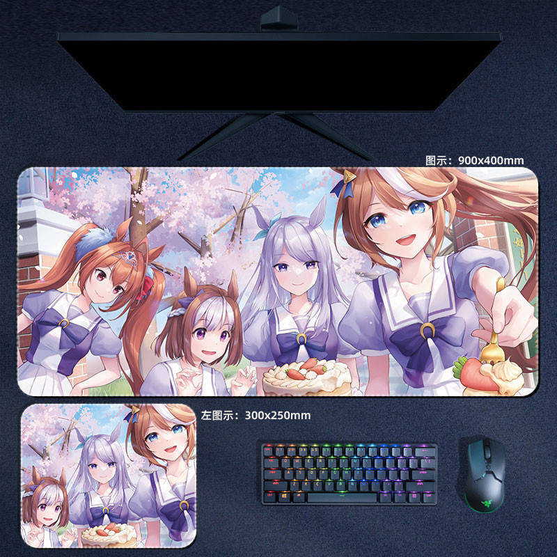 900x400mm Anime Ummusume Pretty Derby Mousepad Tuần Suzuka Teiou Cap Miếng Lót Chuột Máy Tính Laptop Game Thủ Miếng Lót PC Phụ Kiện Chơi Game Thảm Để Bàn