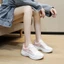 Lady White Shoes Ngoại thương Bán buôn dày đế nhẹ Giày chạy thời trang đi giày thể thao thoáng khí mùa xuân Giày nữ