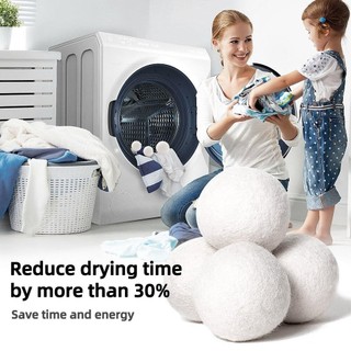 CLEARLINE 6 Quả bóng máy sấy len, Quả bóng giặt gia đình tăng tốc mềm mại, Bóng sấy giảm tĩnh có thể tái sử dụng 6-8cm