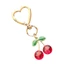 Treeling Heart Cherrys Chủ Đề Kim Loại Chìa Khóa Phụ Kiện Di Động Cho Những Người Yêu Thời Trang