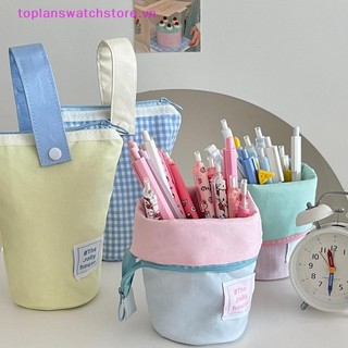 Toplanswatchstore Dung Tích Lớn Canvas Đứng Bút Chì Hộp Đựng Văn Phòng Phẩm Túi Đa Năng Sinh Viên Văn Phòng Phẩm Đồ Dùng Học Tập Quà Tặng VN