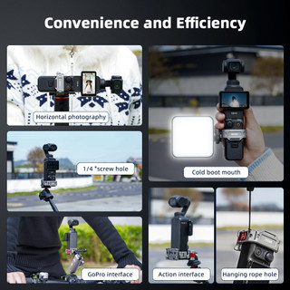 Dành Cho DJI OSMO POCKET 4 / 3 Hộp Mở Rộng Nhanh Đa Chức Năng Lạnh Giao Diện Giày Adapter Chân Đế Phụ Kiện Máy Ảnh