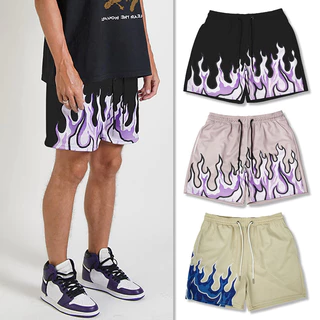 S-5XL Quần Short Bóng Rổ Phối Lưới Dáng Rộng In Họa Tiết Phong Cách Hip Hop Cá Tính Cho Nam Size S-5XL