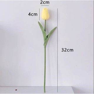 Mới 10 Bông Hoa giả Hoa tulip Myd.23 chất liệu PU nhiều mẫu lưa chọn cao cấp Decor trang trí nhà cửa xinh xắn tự nhiên