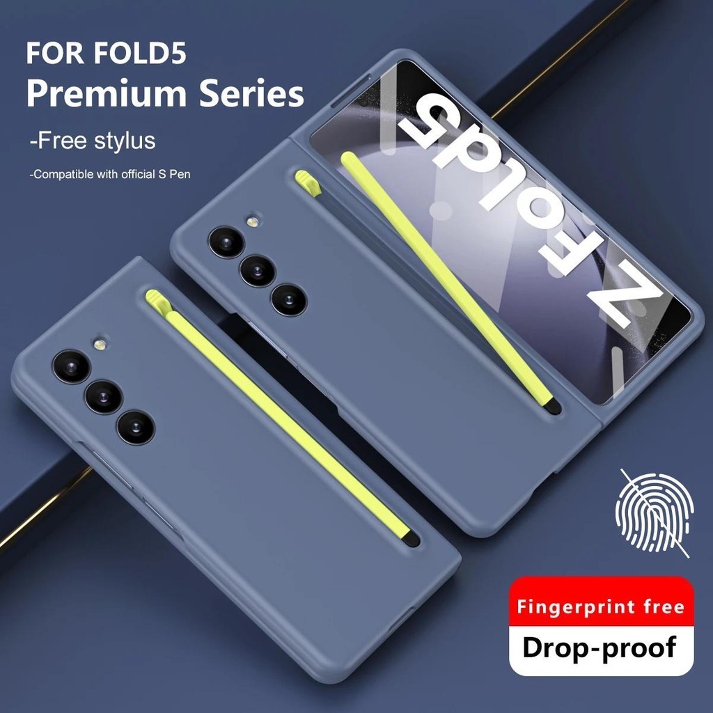 Có Bút Cảm Ứng Cho Samsung Galaxy Z Fold 7 6 5 4 3 Ốp Lưng Bản Lề Nhiều Màu Sắc Chất Lỏng Giáp Bảo Vệ Toàn Màn Hình Kính Phim Bao
