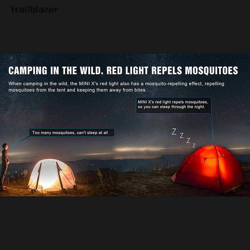 Đèn pin Uv có thể sạc lại Trailblazer Trustfire ​Đèn pin Led Minix 320 UvRed Kechain mới