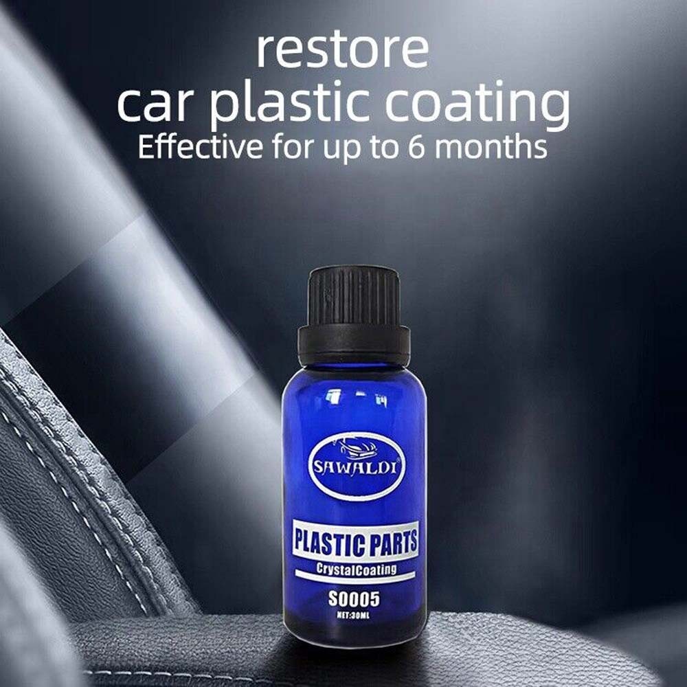 Car Black Plastic Bumper Trim Rubber Restorer & Protects With Crystal Coating 30ml