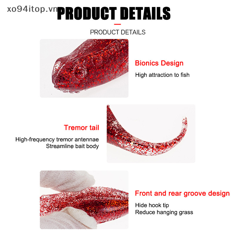 Xoitop Tpe Floag Tadpole 10.5cm12.5g cho Fighg Black Bass và Bucktails với giun mềm. Vn Vn