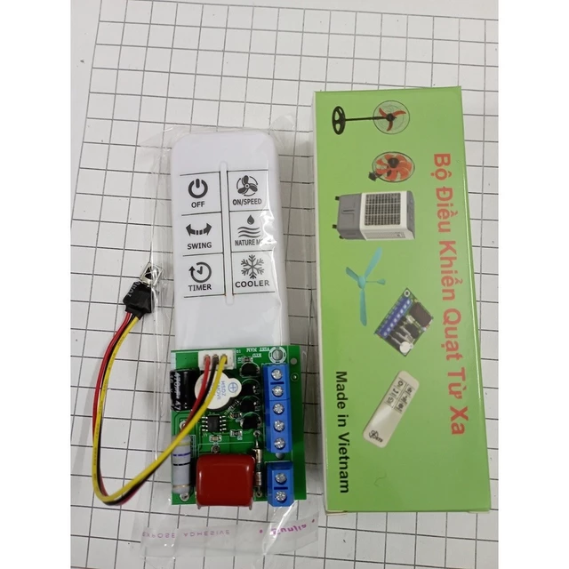 Bộ mạch quạt điều khiển từ xa FT312 - 311 V2, có hẹn bật - tắt. Biến quạt thường thành quạt có điều khiển 2024
