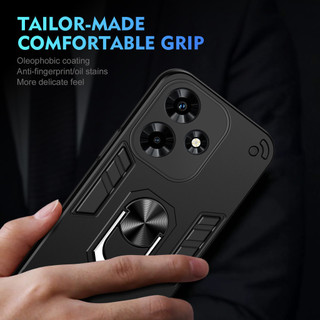 Dành Cho infinix Hot 30 4G X6831 / 30 Play NFC / 30i Ốp điện thoại Có Chân Đế Vòng Metel Giá Đỡ Từ Tính Lưng Cứng Mềm TPU Edge Chống Sốc Chống Rơi Mỏng Bao