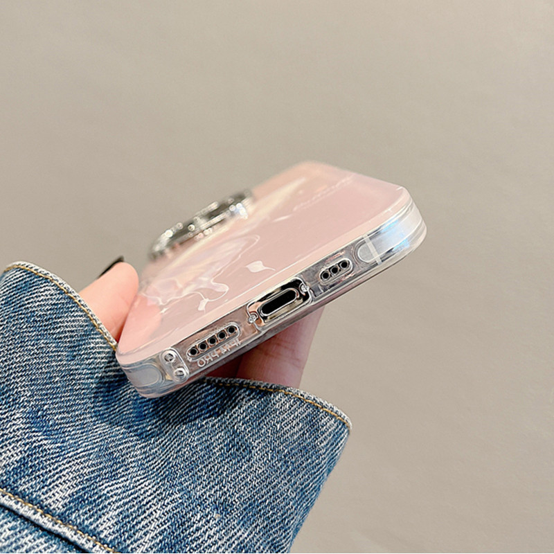 Dành cho iPhone X XS XR XS Max 11 Pro Max 14 Pro Max 14 plus Họa tiết bướm thời trang có dây chuyền Vỏ điện thoại cho iPhone 15 12 13 14 Pro Max 15Plus Ốp lưng chống sốc IMD mềm