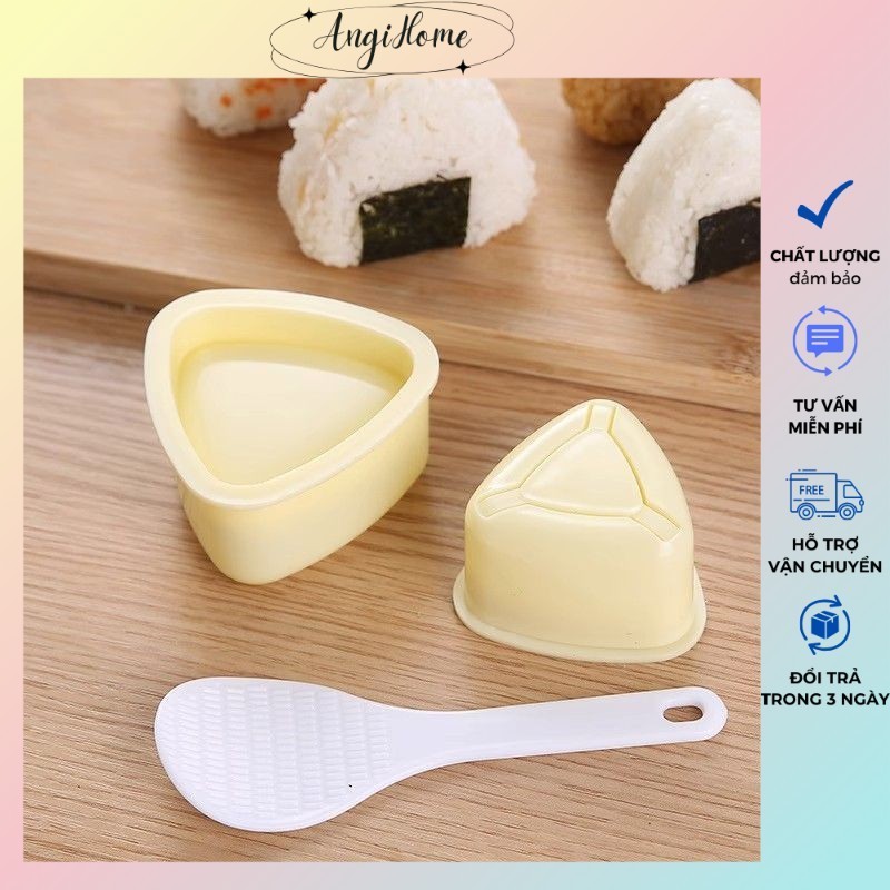 Khuôn làm cơm nắm sushi hình tam giác 7.5x7x4cm ANGIHOME