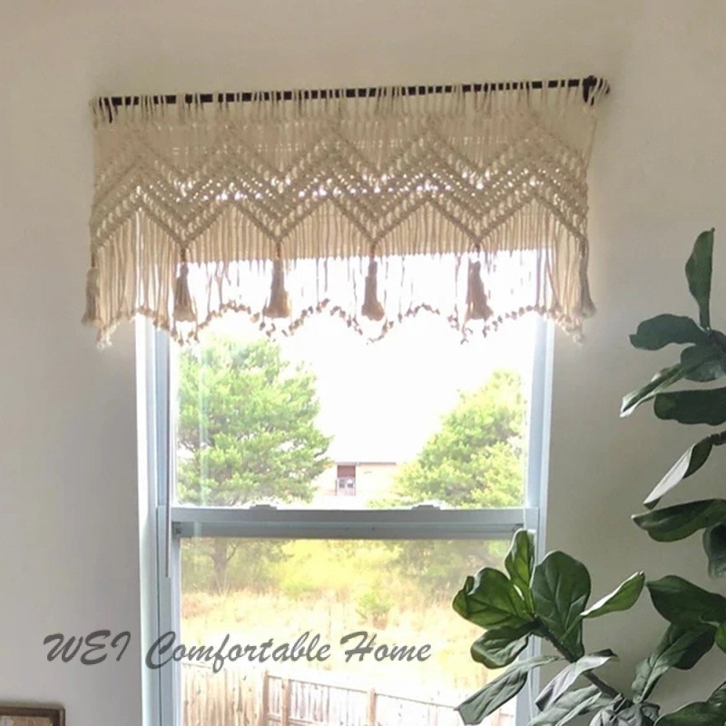B & B Trang Trí Phòng Dây Cotton Dệt Rèm Cửa Tấm Thảm Handmade Trang Trí Tường Treo Tường Phong Cách Bohemian Phong Cách Mới