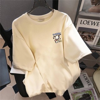 Áo thun nữ chất liệu cotton tay ngắn mùa hè dễ thương áo thun ngắn tay cặp đôi