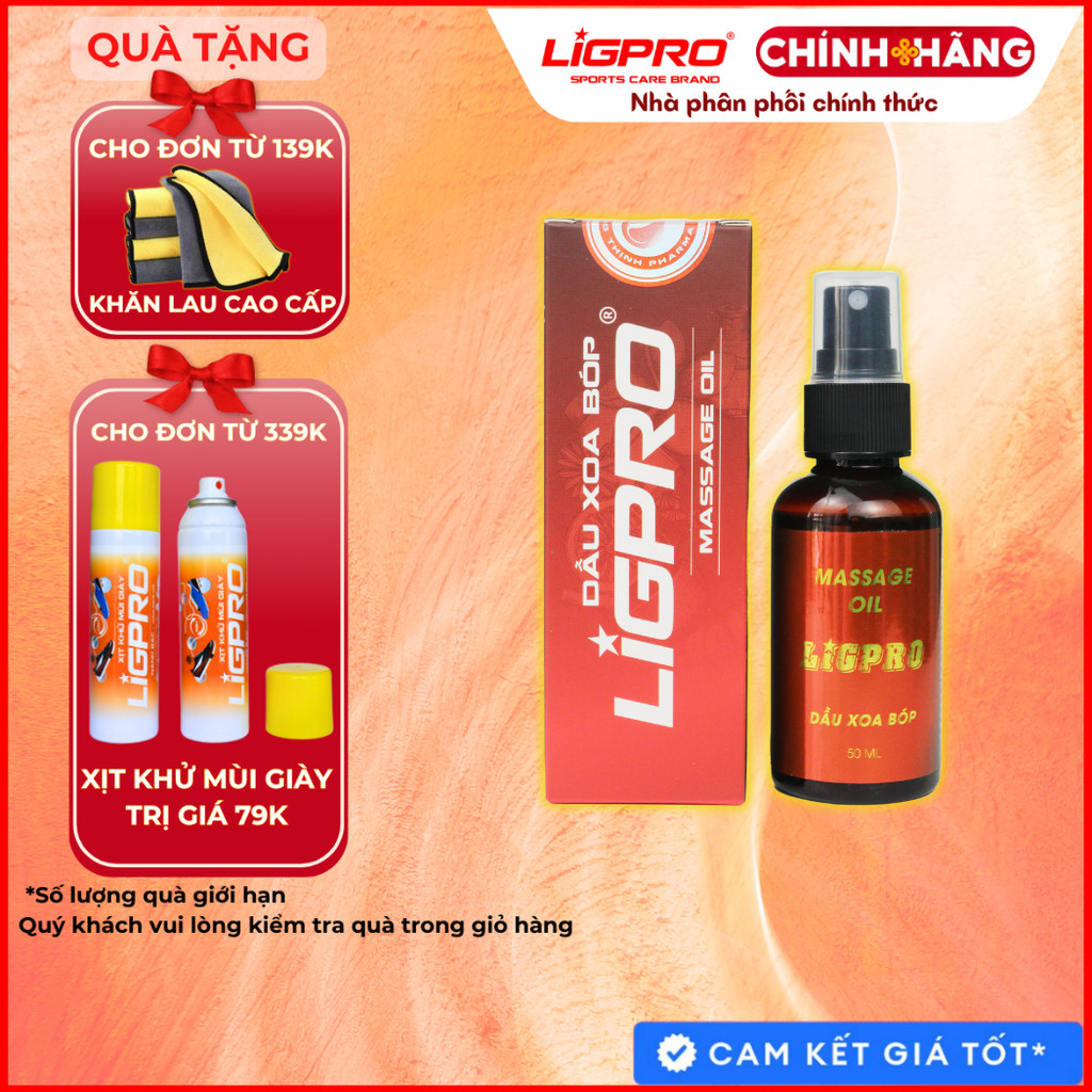 Dầu nóng xoa bóp LIGPRO 50ml dạng xịt thảo dược Từ công thức của y học cổ truyền giảm đau vận động thethaochinhhang