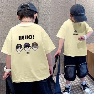 AP30 Áo Phông Cho Bé in chữ HELLO Chất Vải Mát Lịm Cao Cấp Chính Phẩm