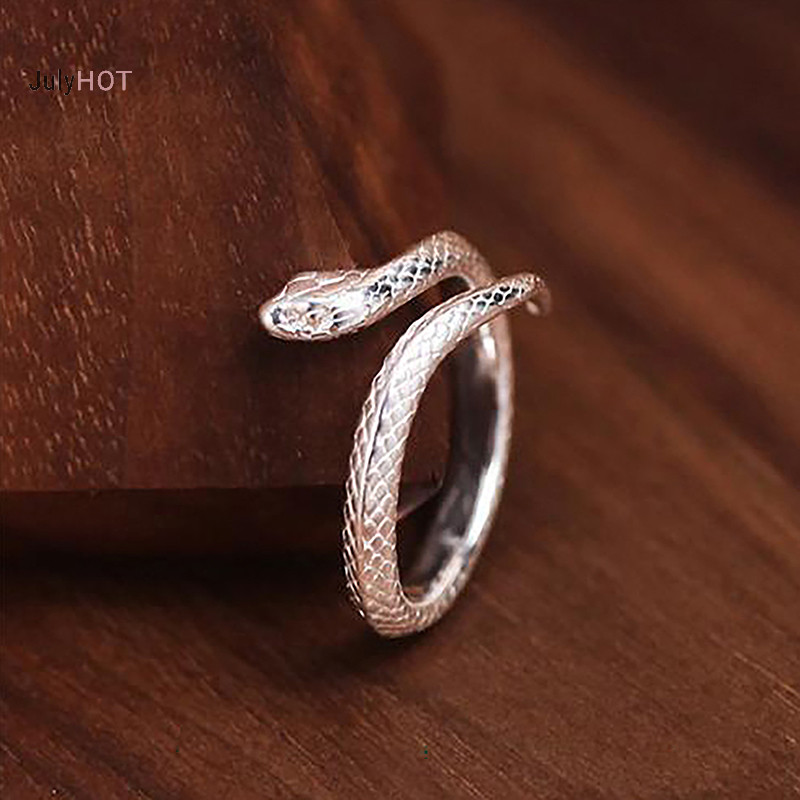 Nhẫn Hình Rắn Sáng Tạo Thời Trang Có Thể Điều Chỉnh Cho Nam Nữ