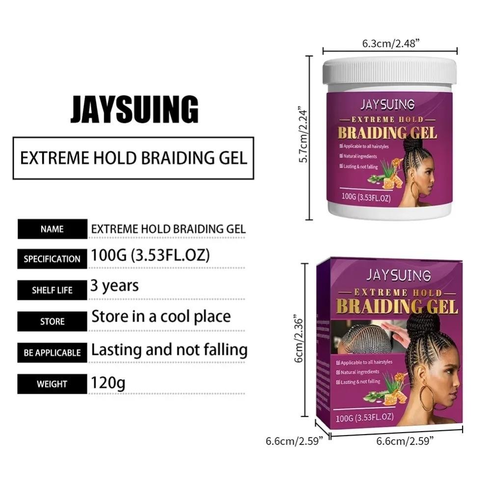 Ebinlands Gel Tạo Kiểu Tóc Thành Phần Tự Nhiên Sáp Tạo Kiểu Mịn Lâu Dài Edge Kiểm Soát Gel Tạo Tóc Dài