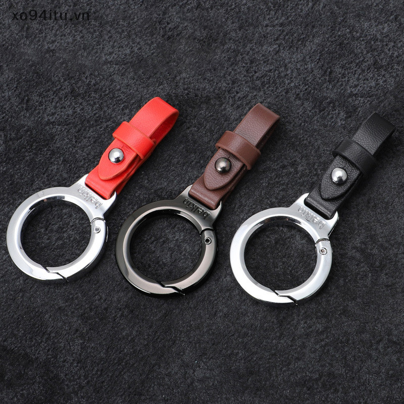 XOITU Cá Tính Chống Mất Chìa Khóa Mặt Dây Chuyền Da Móc Khóa Ô Tô Móc Khóa Di Động Carabiner Thắt Lưng Khóa Móc Khóa Cho Nam VN